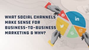 b2b social channels in marketing pie chart