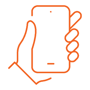 icon showing mobile phone