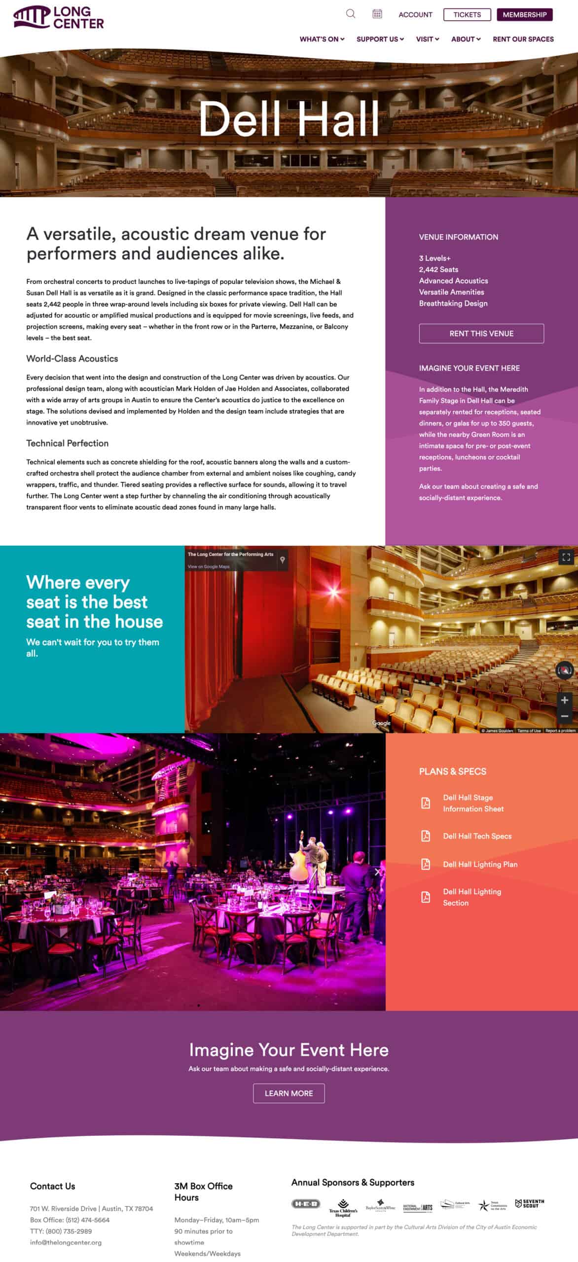 long center website page