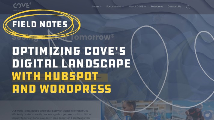 featured image - cove hubpot to wordpress website redesign