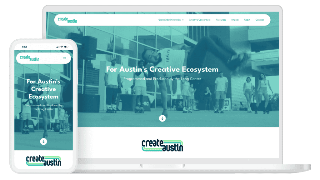 Create Austin website homepage