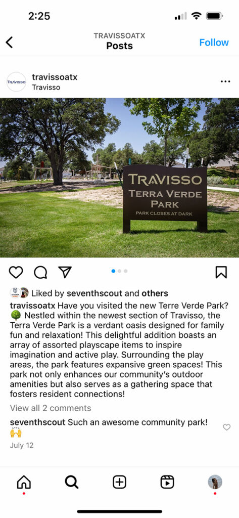 Travisso Instagram post