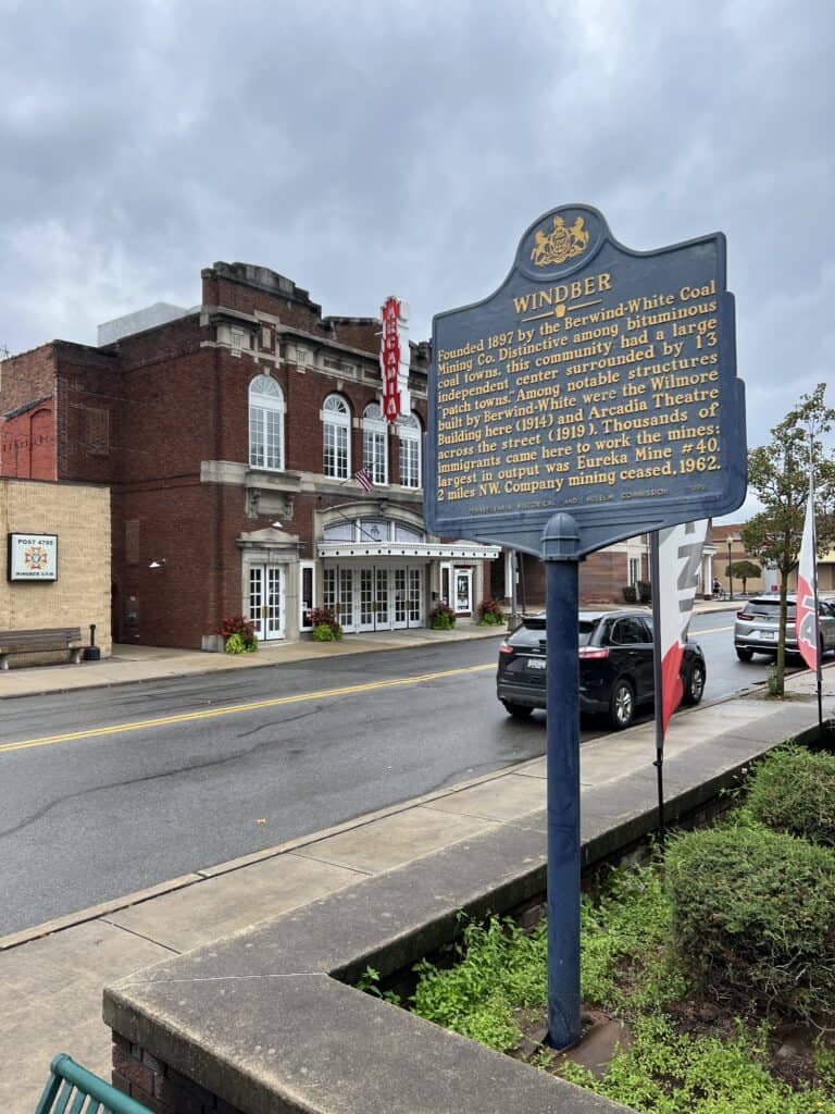 Sign in Eve Molnar's hometown of Windber, PA