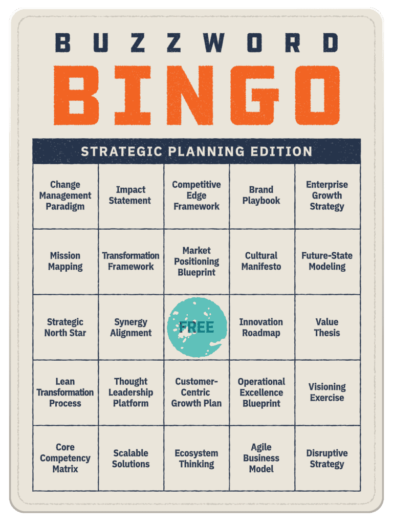 strategic planning buzzword bingo